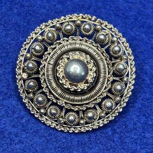 Vintage Silver Filigree Brooch